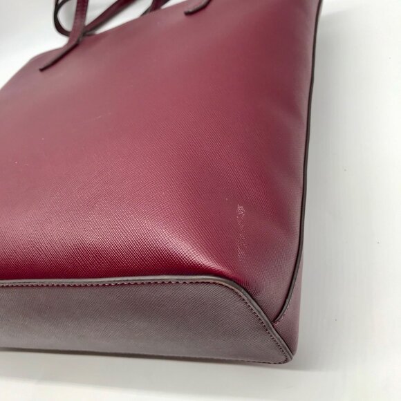 Kate Spade Dark Purple Saffiano Leather Brynn Tote Bag - Picture 7 of 11